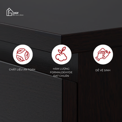 Tủ đầu giường MAL HGF 2 hộc kéo, gỗ MDF, 40x35x50cm, TDG001