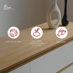 Tủ giày ZIKA HGF 3 cánh 1 hộc kéo, gỗ MDF, 100/120x40x100cm, TG003