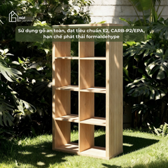 Kệ sách BETH HGF 8 ngăn, gỗ MDF, 75x30x144cm, KS007