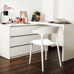 Bàn trang điểm thông minh KALI HGF mặt bàn di động, Gỗ MDF, 120x40/60x75cm, BTD026