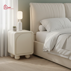 Tủ đầu giường BRUNA HGF 1 cánh vòm cung, gỗ MDF sơn 2K, 40x35x50cm, TDG007