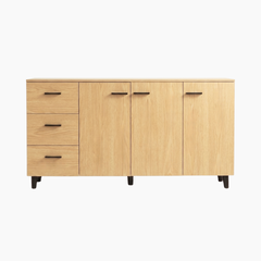 Tủ lưu trữ đa năng STAT HGF 3 cánh 3 hộc kéo, gỗ MDF, 150x40x70cm, TLT052