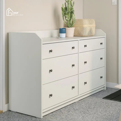 Tủ lưu trữ đa năng MEENA HGF 6 ngăn kéo, gỗ MDF, 120x40x80cm, TLT063