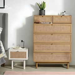 Tủ lưu trữ MEY HGF 6 hộc kéo, gỗ MDF, 80x40x120cm, TLT072