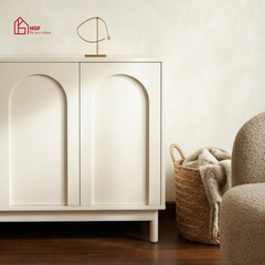 Tủ giày nhiều ngăn ABIGAL HGF 2 - 4 cánh, gỗ MDF, 80/100/120/140/160x35x80cm, TLT021
