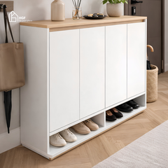 Tủ giày đa năng ZIKA HGF 3 - 4 cánh, gỗ MDF, 90/120x35x90cm, TG006