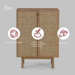 Tủ lưu trữ MEY HGF 2 cánh, gỗ MDF, 70x40x90cm, TLT015