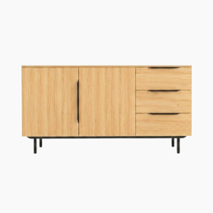 Tủ lưu trữ RIA HGF 2 cánh 3 hộc kéo, gỗ MDF, 150x40x70cm, TLT073