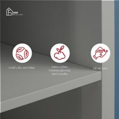 Kệ sách BETH HGF 8 ngăn, gỗ MDF, 75x30x144cm, KS007