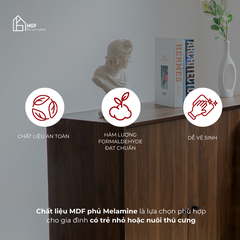 Tủ lưu trữ đa năng LANA HGF 2 cánh 4 hộc kéo, gỗ MDF, 120x40x90cm, TLT022