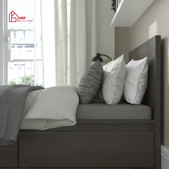Giường ngủ MAL HGF có ngăn kéo, gỗ MDF, 1m2/1m4/1m6/1m8, GN011
