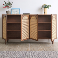 Tủ giày ZENITH HGF 4 cánh, gỗ MDF, 140x35x100cm, TG009