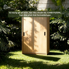 Tủ quần áo KLEP HGF cửa lùa, gỗ MDF, 120x60x200cm, TQA009