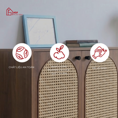 Tủ giày ZENITH HGF 4 cánh, gỗ MDF, 140x35x100cm, TG009
