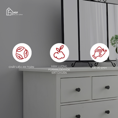 Tủ lưu trữ CLASI HGF 8 hộc kéo, gỗ MDF, 120x40x90cm, TLT061