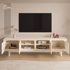Tủ tivi ANNI HGF 4 cánh bo cong, gỗ MDF phủ sơn 2K, 180x40x55cm, TTV029