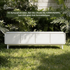 Tủ tivi ANNI HGF 4 cánh bo cong, gỗ MDF phủ sơn 2K, 180x40x55cm, TTV029