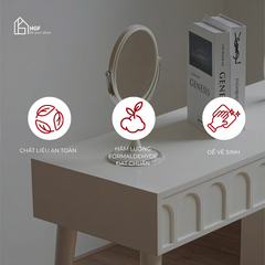 Bàn trang điểm đa năng LAYLA HGF 3 hộc kéo, gỗ MDF phủ sơn 2K, 120x40x75cm, BTD006