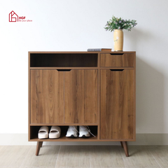 Tủ giày ANA HGF 3 cánh 1 hộc kéo, gỗ MDF, 100x35x100cm, TG020