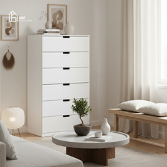 Tủ lưu trữ đa năng DAMIEN HGF 4 - 6 tầng, Gỗ MDF, 50/80x40x140cm, TLT091