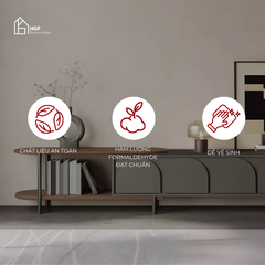 Tủ tivi FRANKIE HGF 4 cánh tích hợp mặt tủ di động, 220/240x40x50cm, TTV062