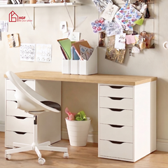 Bàn làm việc đa năng ARDEN HGF 10 ngăn kéo, gỗ MDF, 160/180x60x75cm, BLV001