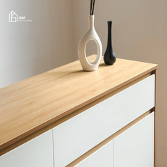 Tủ giày ZIKA HGF 3 cánh 1 hộc kéo, gỗ MDF, 100/120x40x100cm, TG003
