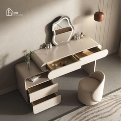 Bàn trang điểm OLIVE HGF 4 hộc kéo, gỗ MDF phủ sơn 2K, 120x40x75cm, BTD017