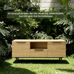 Tủ tivi RIA HGF 2 cánh 1 hộc kéo, gỗ MDF, 160x40x55cm, TTV080