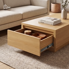 Bàn trà phòng khách DANA HGF 1 hộc kéo, gỗ MDF, 100x50x40cm, BT002