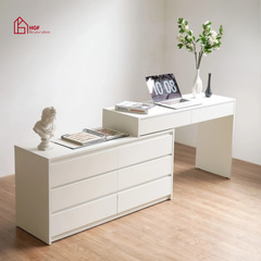 Bàn trang điểm đa năng XINGXIU HGF 8 ngăn kéo, gỗ MDF, 120x40x75cm, BTD003