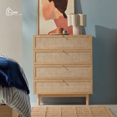 Tủ lưu trữ MEY HGF 4 hộc kéo, gỗ MDF, 80x40x90cm, TLT067