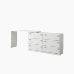 Bàn làm việc BENI HGF 6 hộc kéo, gỗ MDF phủ sơn 2K, 120x40x75cm, BLV021