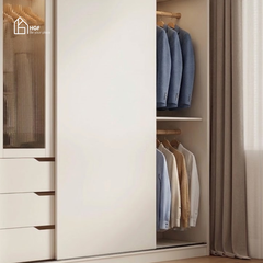 Tủ quần áo WEYS HGF đa dạng lưu trữ, gỗ MDF, 160x60x220cm, TQA035