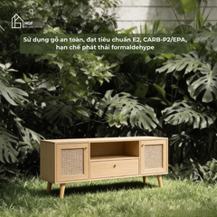Tủ tivi LANA HGF 2 cánh 1 hộc kéo, gỗ MDF, 160x40x55cm, TTV023