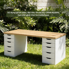 Bàn làm việc đa năng ARDEN HGF 10 ngăn kéo, gỗ MDF, 160/180x60x75cm, BLV001