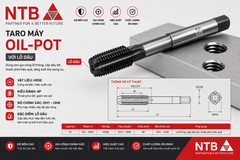 OIL-POT M12×1.5 Mũi Taro Máy Có Lỗ Tưới Nguội OSG