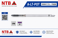 A-LT-POT Mũi taro máy OSG mũi xoắn đẩy phoi chuôi dài