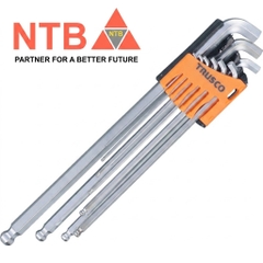 TTV100-9S Trusco Short Neck 100degrees Long Ball Point Torsion Hexagonal Wrench