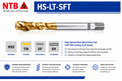 HS-LT-SFT Mũi taro máy OSG đồng bộ tốc độ cao chuôi dài