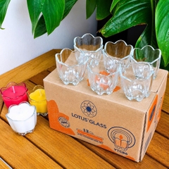 12 Cốc tuỷ tinh làm nến t01, làm nến bơ