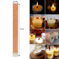 Bấc gỗ làm nến có đế sắt tạo cảm giác thư dãn kêu lách tách