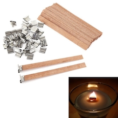 Bấc gỗ làm nến có đế sắt tạo cảm giác thư dãn kêu lách tách
