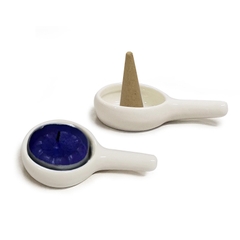 Đế Đựng Nến Tealight Gốm Sứ Mini Có Tay Cầm – Chảo Nến Trang Trí, Đốt Nến Thơm Tinh Dầu