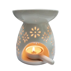 Đế Đựng Nến Tealight Gốm Sứ Mini Có Tay Cầm – Chảo Nến Trang Trí, Đốt Nến Thơm Tinh Dầu