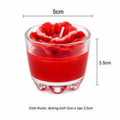 Nến cốc hoa T01 nhiều màu( 1 cốc)