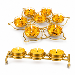 Đế sắt thắp nến chống cháy an toàn mạ vàng cao cấp