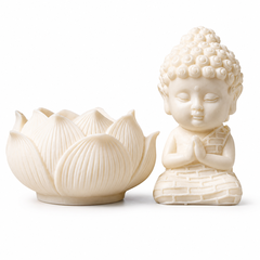 Tượng Phật Ngồi Đài Sen Mini Để Ô Tô, Bàn Làm Việc, Tượng Phật A Di Đà, Quan Âm Bồ Tát Toạ Thiền