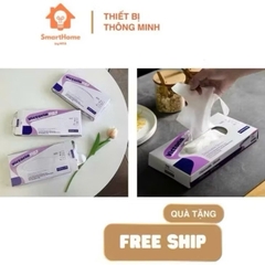 Găng tay nilon hộp 100 chiếc siêu dài dùng 1 lần cao cấp đồ handmade