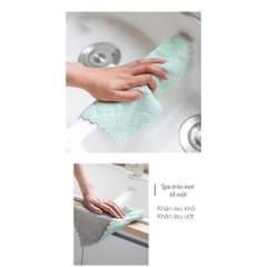 Khăn lau đa năng,  bàn thờ dày dặn tiện lợi, có thể dùng cho nhà ếp, chén bát siêu thấm 13x21cm